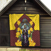 Welsh Dewi Sant Quilt Saint David With Daffodil