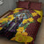 Welsh Dewi Sant Quilt Bed Set Saint David With Daffodil