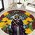 Welsh Dewi Sant Round Carpet Saint David With Daffodil