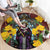 Welsh Dewi Sant Round Carpet Saint David With Daffodil