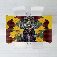 Welsh Dewi Sant Tablecloth Saint David With Daffodil