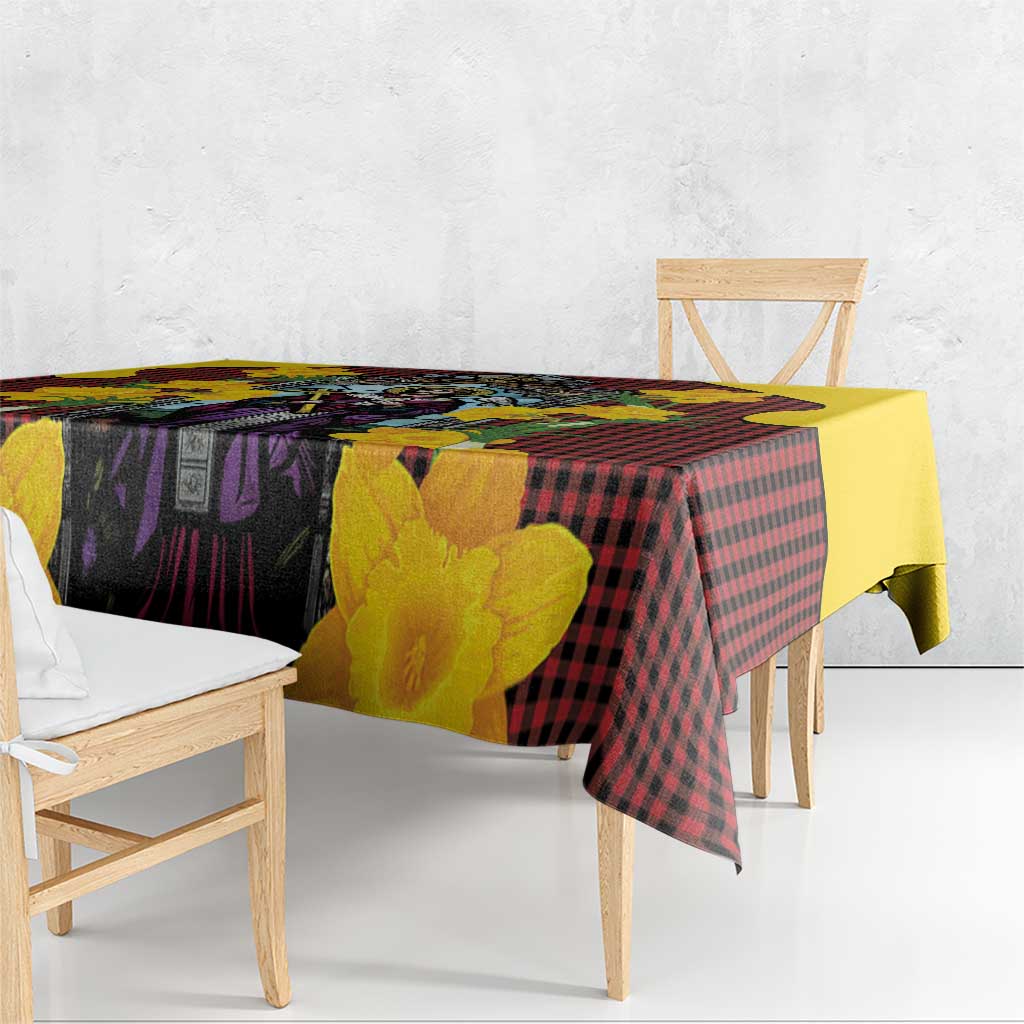 Welsh Dewi Sant Tablecloth Saint David With Daffodil