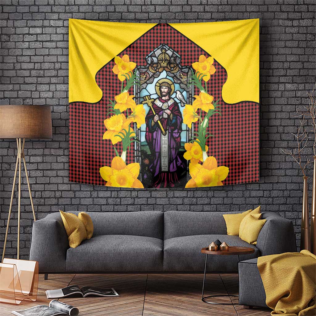 Welsh Dewi Sant Tapestry Saint David With Daffodil