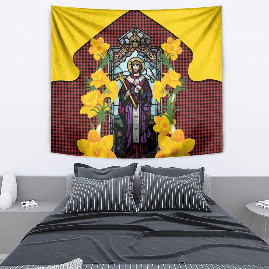 Welsh Dewi Sant Tapestry Saint David With Daffodil