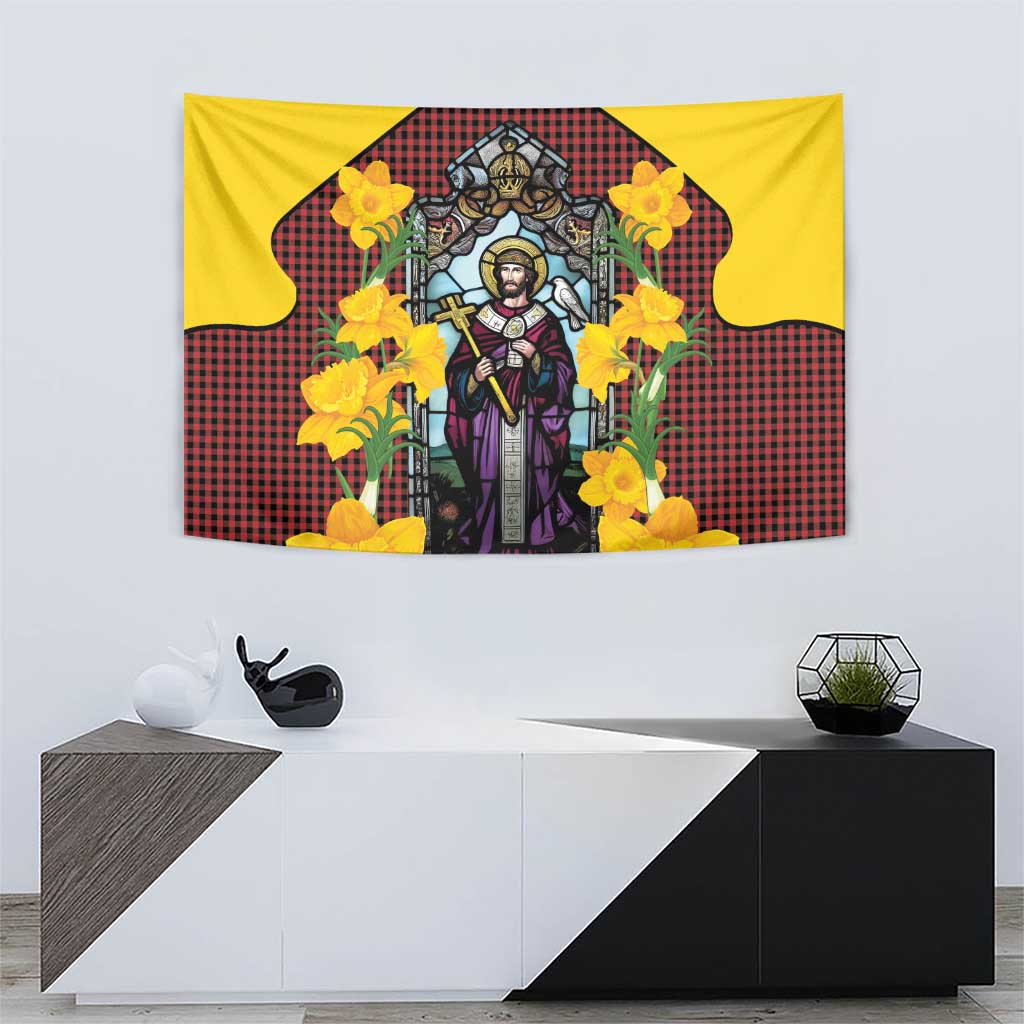 Welsh Dewi Sant Tapestry Saint David With Daffodil