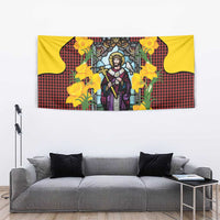 Welsh Dewi Sant Tapestry Saint David With Daffodil