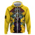 Welsh Dewi Sant Zip Hoodie Saint David With Daffodil