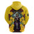 Welsh Dewi Sant Zip Hoodie Saint David With Daffodil