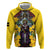 Welsh Dewi Sant Zip Hoodie Saint David With Daffodil