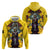 Welsh Dewi Sant Zip Hoodie Saint David With Daffodil