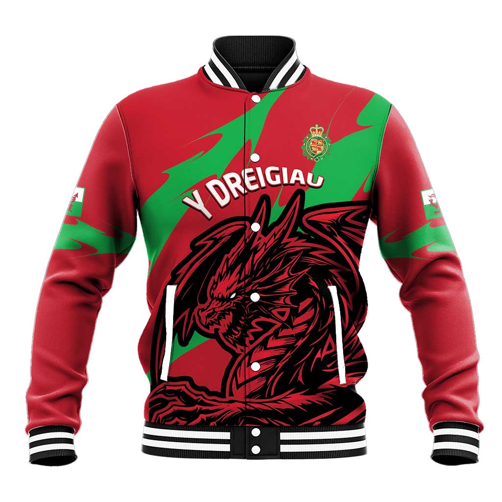 Custom Wales Football Baseball Jacket 2025 Welsh Y Dreigiau