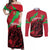 Custom Wales Football Couples Matching Off Shoulder Maxi Dress and Long Sleeve Button Shirt 2025 Welsh Y Dreigiau