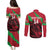 Custom Wales Football Couples Matching Puletasi and Long Sleeve Button Shirt 2025 Welsh Y Dreigiau