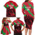 Custom Wales Football Family Matching Long Sleeve Bodycon Dress and Hawaiian Shirt 2025 Welsh Y Dreigiau