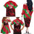 Custom Wales Football Family Matching Off The Shoulder Long Sleeve Dress and Hawaiian Shirt 2025 Welsh Y Dreigiau