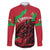 Custom Wales Football Family Matching Off The Shoulder Long Sleeve Dress and Hawaiian Shirt 2025 Welsh Y Dreigiau