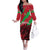 Custom Wales Football Family Matching Off The Shoulder Long Sleeve Dress and Hawaiian Shirt 2025 Welsh Y Dreigiau