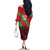 Custom Wales Football Family Matching Off The Shoulder Long Sleeve Dress and Hawaiian Shirt 2025 Welsh Y Dreigiau