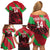 Custom Wales Football Family Matching Off Shoulder Short Dress and Hawaiian Shirt 2025 Welsh Y Dreigiau