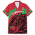 Custom Wales Football Family Matching Off Shoulder Short Dress and Hawaiian Shirt 2025 Welsh Y Dreigiau