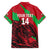 Custom Wales Football Family Matching Off Shoulder Short Dress and Hawaiian Shirt 2025 Welsh Y Dreigiau