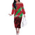 Custom Wales Football Off The Shoulder Long Sleeve Dress 2025 Welsh Y Dreigiau