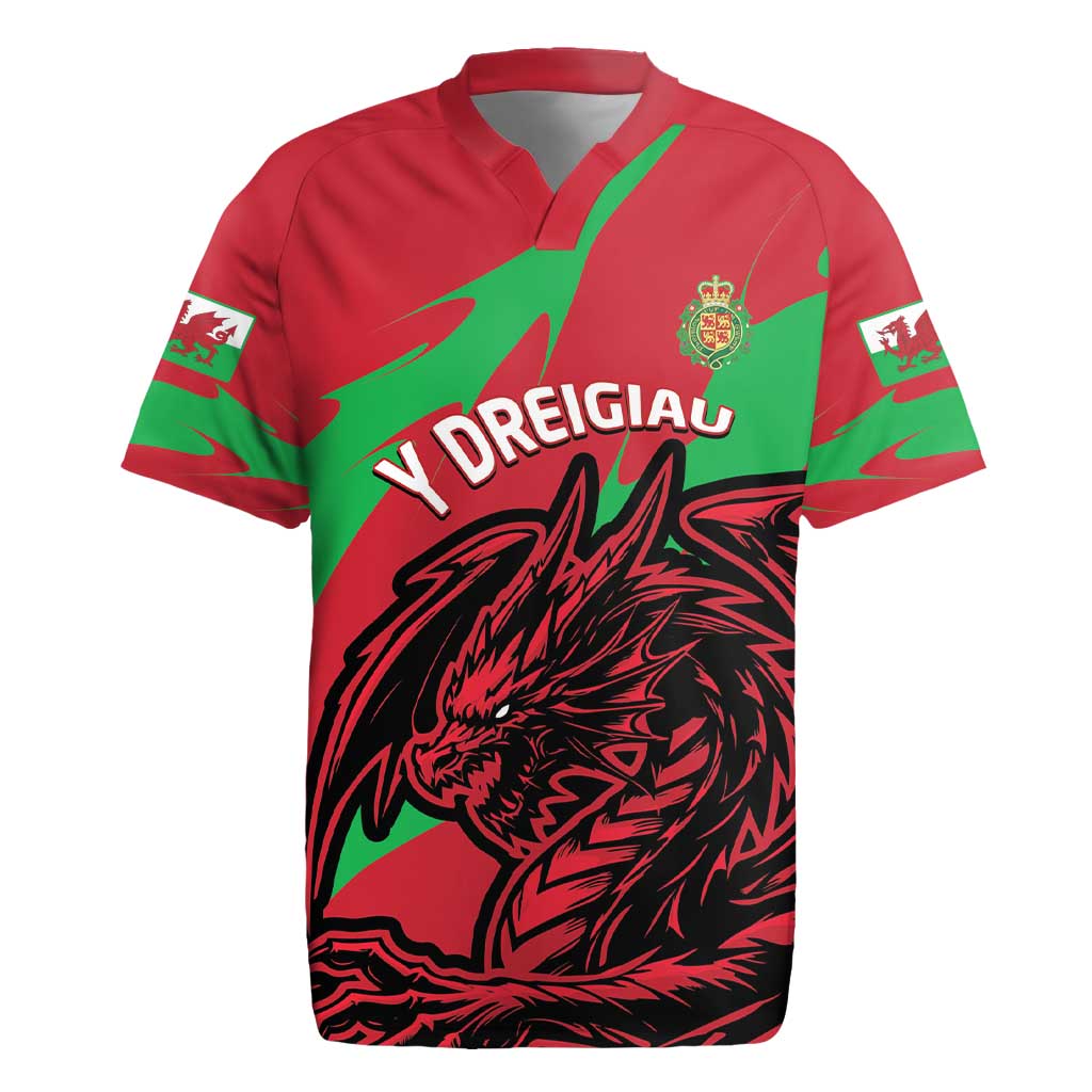 Custom Wales Football Rugby Jersey 2025 Welsh Y Dreigiau