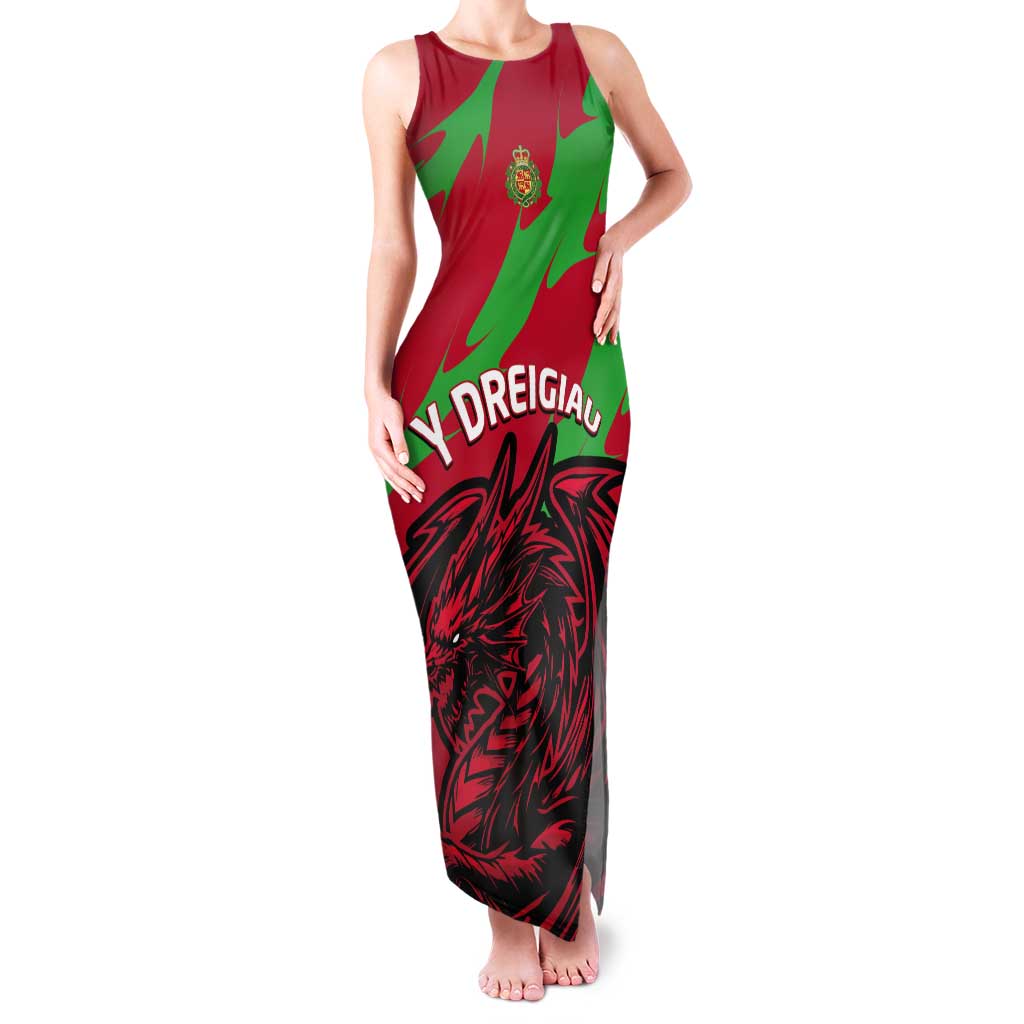 Custom Wales Football Tank Maxi Dress 2025 Welsh Y Dreigiau