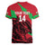 Custom Wales Football Women V-Neck T-Shirt 2025 Welsh Y Dreigiau