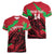 Custom Wales Football Women V-Neck T-Shirt 2025 Welsh Y Dreigiau