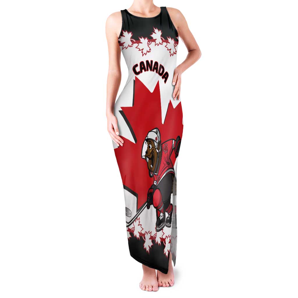 Custom Canada Ice Hockey Tank Maxi Dress 2025 Go Champions Funny Beaver Mascot