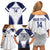 Custom Finland Ice Hockey Family Matching Off Shoulder Short Dress and Hawaiian Shirt 2025 Go Champions Suomi Leijonat