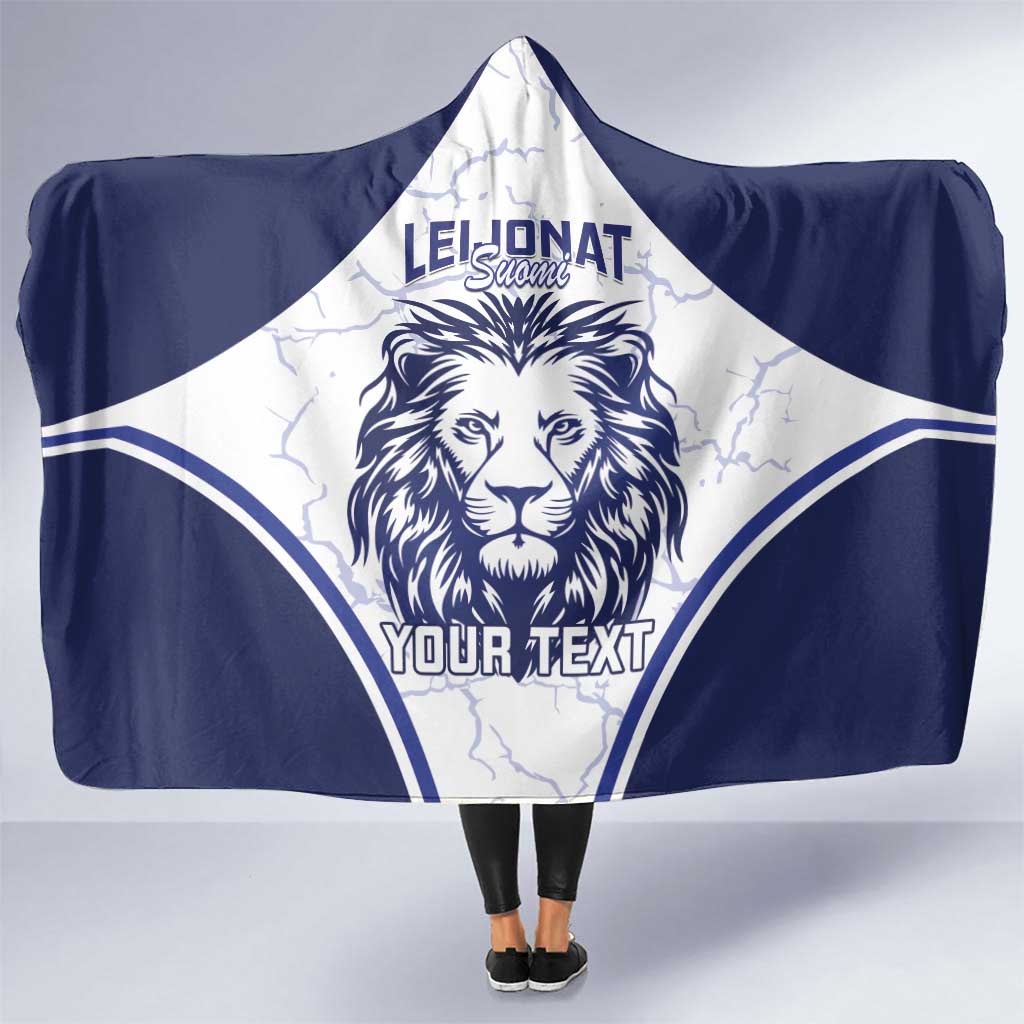 Custom Finland Ice Hockey Hooded Blanket 2025 Go Champions Suomi Leijonat