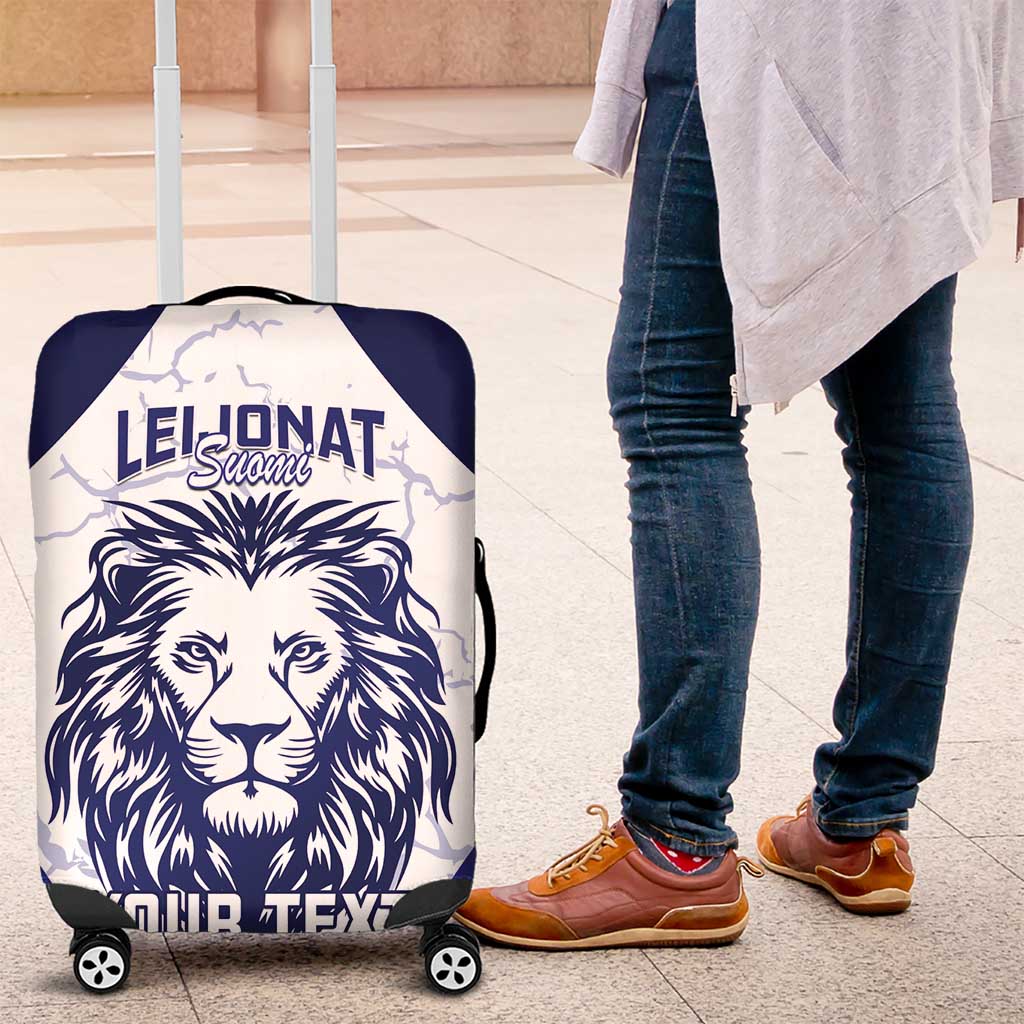 Custom Finland Ice Hockey Luggage Cover 2025 Go Champions Suomi Leijonat