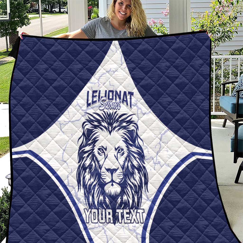 Custom Finland Ice Hockey Quilt 2025 Go Champions Suomi Leijonat