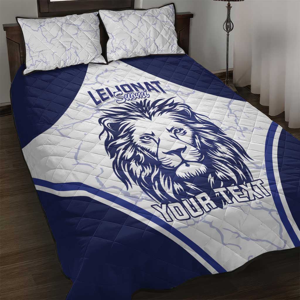 Custom Finland Ice Hockey Quilt Bed Set 2025 Go Champions Suomi Leijonat