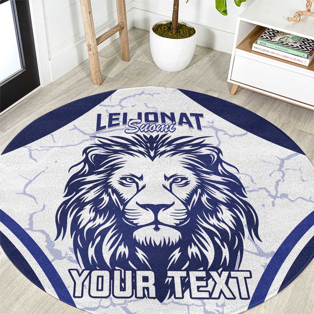 Custom Finland Ice Hockey Round Carpet 2025 Go Champions Suomi Leijonat