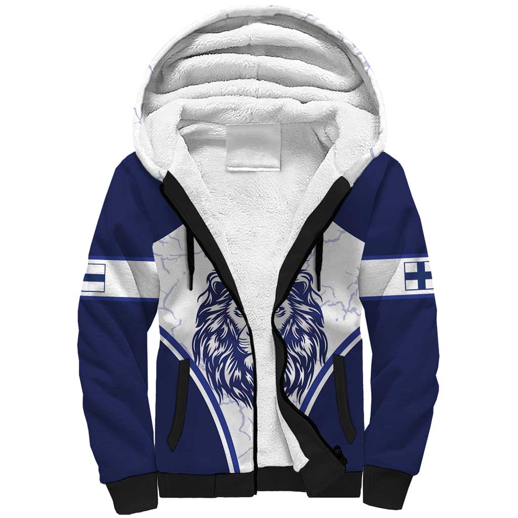 Custom Finland Ice Hockey Sherpa Hoodie 2025 Go Champions Suomi Leijonat