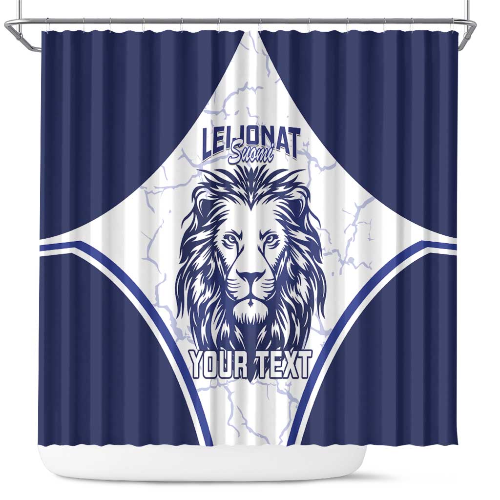 Custom Finland Ice Hockey Shower Curtain 2025 Go Champions Suomi Leijonat