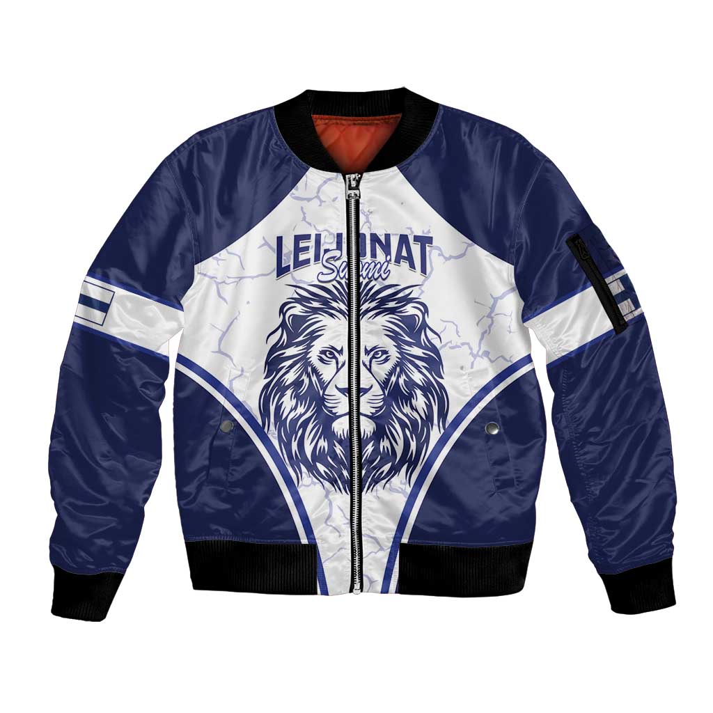 Custom Finland Ice Hockey Sleeve Zip Bomber Jacket 2025 Go Champions Suomi Leijonat