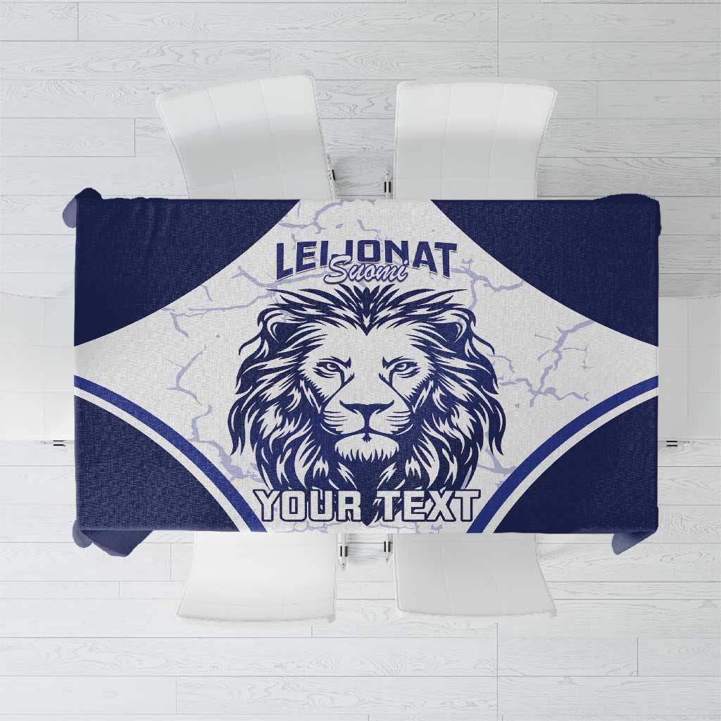 Custom Finland Ice Hockey Tablecloth 2025 Go Champions Suomi Leijonat