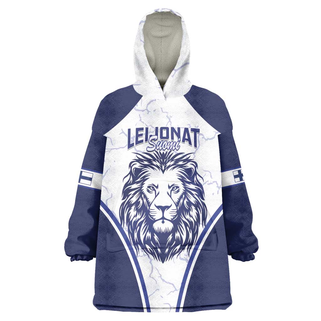 Custom Finland Ice Hockey Wearable Blanket Hoodie 2025 Go Champions Suomi Leijonat