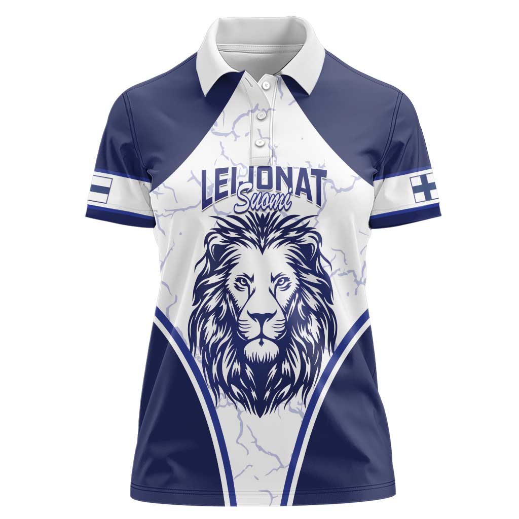 Custom Finland Ice Hockey Women Polo Shirt 2025 Go Champions Suomi Leijonat