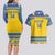 Custom Sweden Ice Hockey Couples Matching Long Sleeve Bodycon Dress and Hawaiian Shirt 2025 Go Champions Tre Kronor