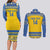 Custom Sweden Ice Hockey Couples Matching Long Sleeve Bodycon Dress and Long Sleeve Button Shirt 2025 Go Champions Tre Kronor