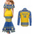 Custom Sweden Ice Hockey Couples Matching Mermaid Dress and Long Sleeve Button Shirt 2025 Go Champions Tre Kronor