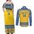 Custom Sweden Ice Hockey Couples Matching Off Shoulder Maxi Dress and Long Sleeve Button Shirt 2025 Go Champions Tre Kronor