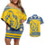 Custom Sweden Ice Hockey Couples Matching Off Shoulder Short Dress and Hawaiian Shirt 2025 Go Champions Tre Kronor