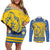 Custom Sweden Ice Hockey Couples Matching Off Shoulder Short Dress and Long Sleeve Button Shirt 2025 Go Champions Tre Kronor