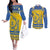 Custom Sweden Ice Hockey Couples Matching Off The Shoulder Long Sleeve Dress and Long Sleeve Button Shirt 2025 Go Champions Tre Kronor